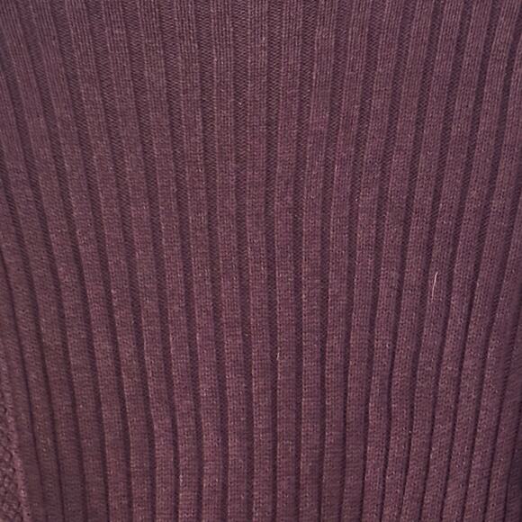 Habitat Purple Cotton Sweater Wmns L Textured Knit Pattern Long Sleeve Mock Neck - Picture 3 of 11